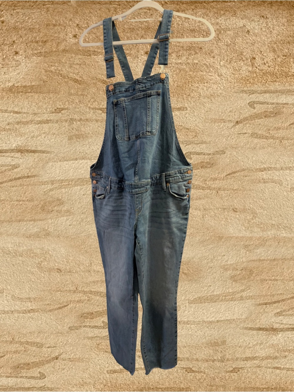 Isabel Maternity by Ingrid & Isabel Light Blue Denim Overalls